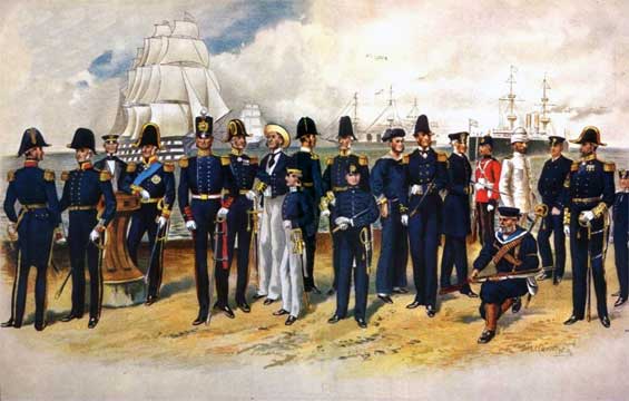 Морская униформа британского флота 1837-1897 гг.