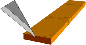 Вырезание щек блоков из полоски Вырезание щек блоков из полоски