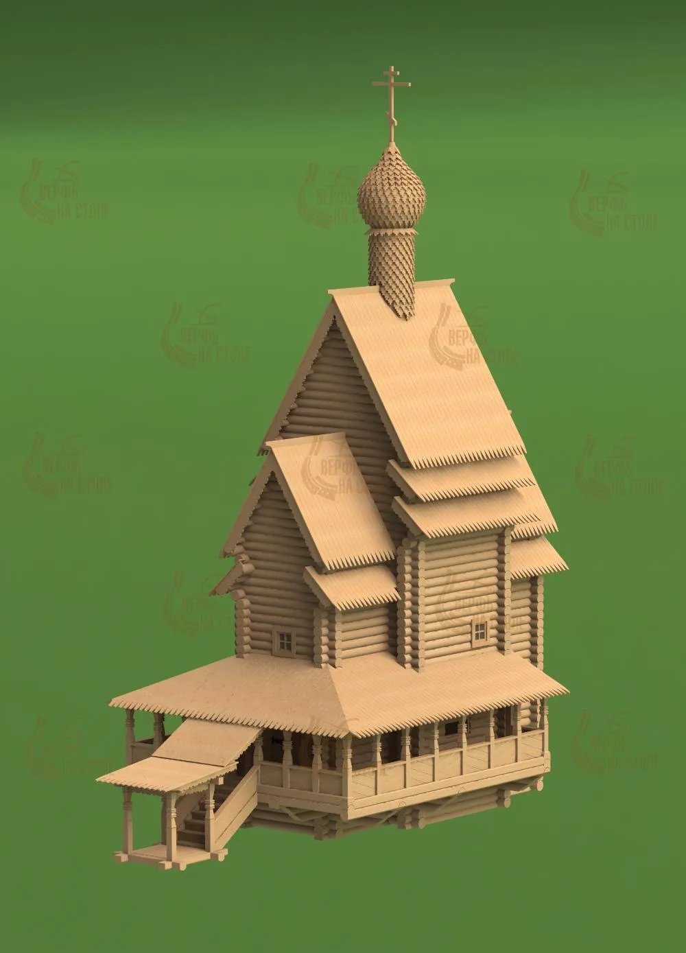 Георгиевская церковь, 2390 деталей Георгиевская церковь, 2390 деталей