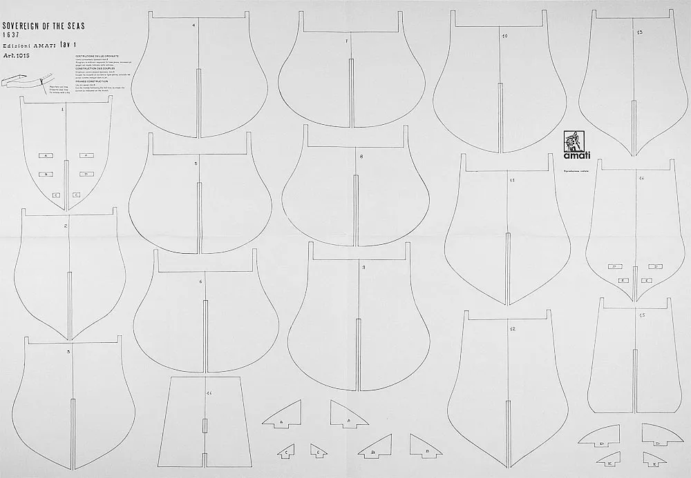 Чертеж корабля Sovereign of the seas Чертеж корабля Sovereign of the seas