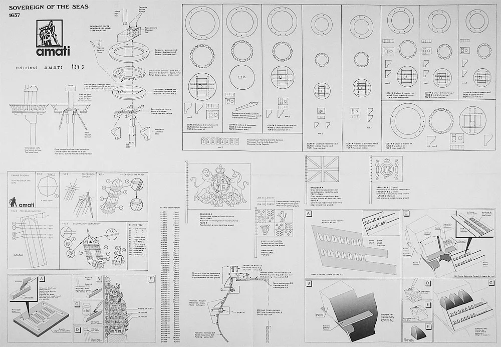 Чертеж корабля Sovereign of the seas Чертеж корабля Sovereign of the seas
