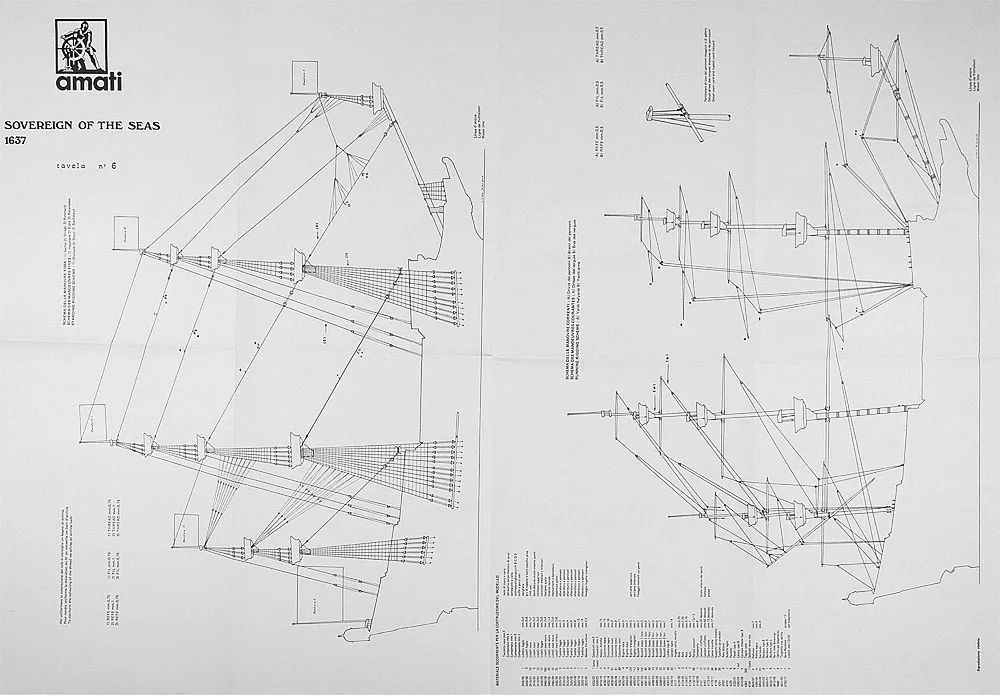 Чертеж корабля Sovereign of the seas Чертеж корабля Sovereign of the seas