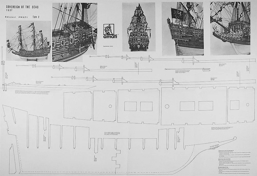 Чертеж корабля Sovereign of the seas Чертеж корабля Sovereign of the seas