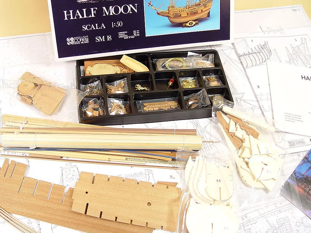 деревянная модель корабля Half Moon деревянная модель корабля Half Moon