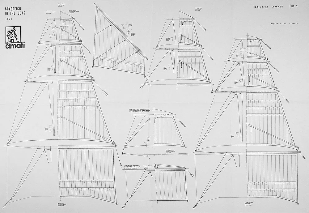 Чертеж корабля Sovereign of the seas Чертеж корабля Sovereign of the seas