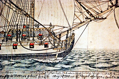 Уникальный рисунок первого русского линейного корабля «Гото Предестинация»