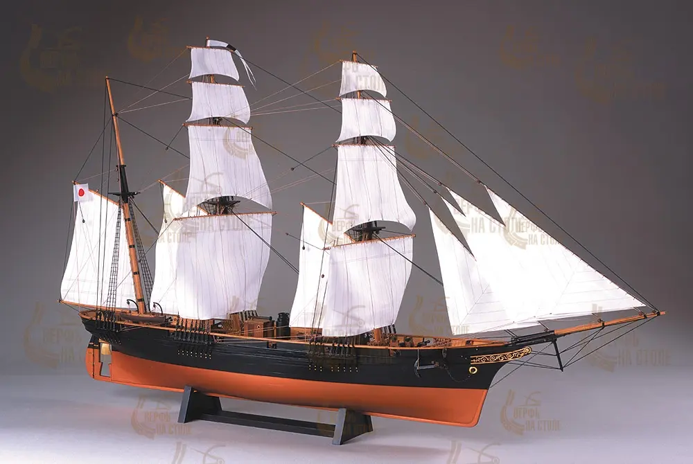 деревянная модель парусника Kanrin Maru