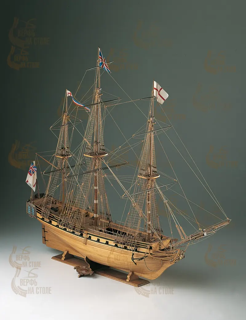 деревянная модель корабля HMS Unicorn