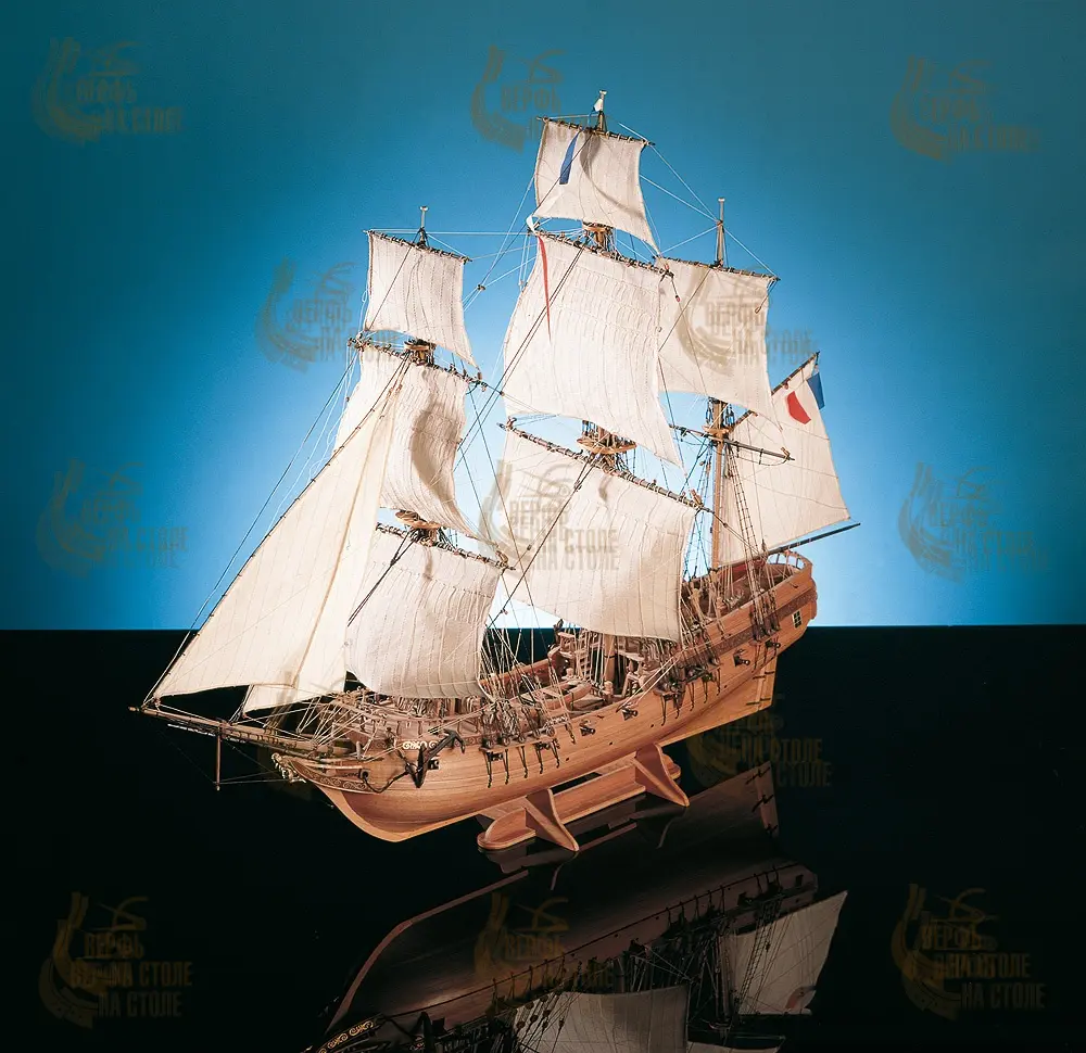 деревянная модель корабля Tonnant