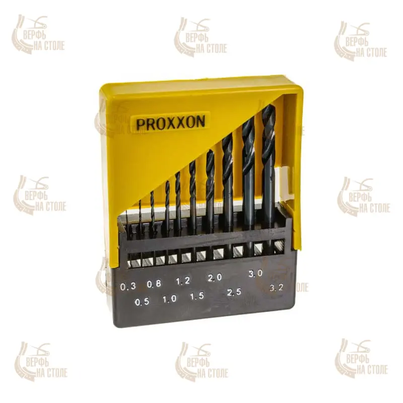 Набор сверл Proxxon от 0,3 до 3,2 мм, 10 шт