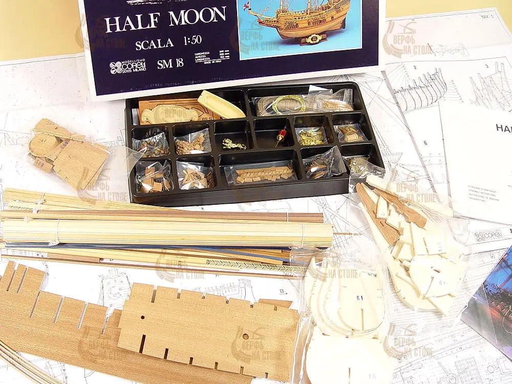 деревянная модель корабля Half Moon