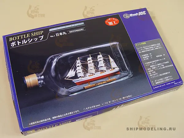 деревянная модель корабля Nippon Maru корабль в бутылке