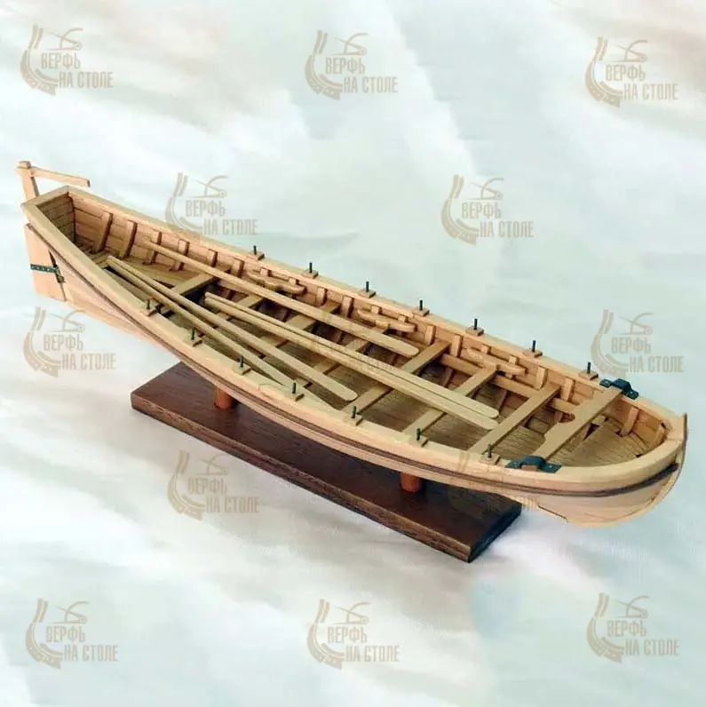 модель корабля для сборки Полубаркас 29 футов Bonhomme Richard, версия вишня