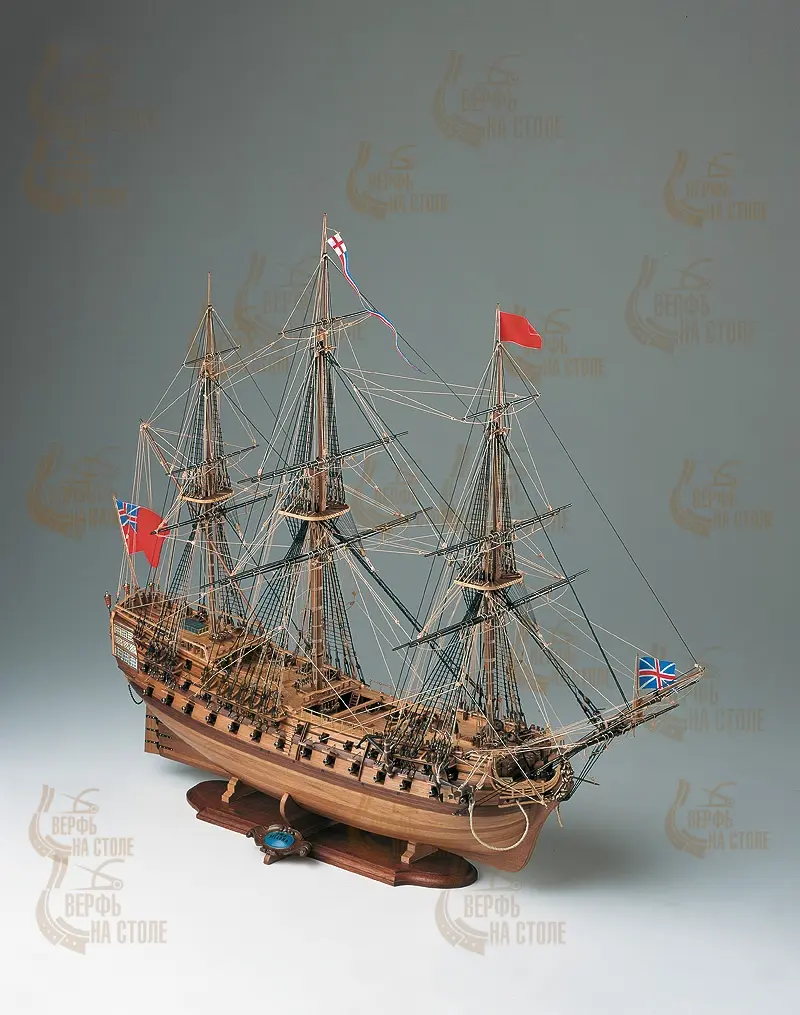 деревянная модель корабля Bellona