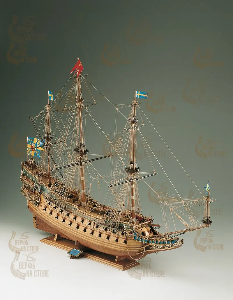 деревянная модель корабля Wasa