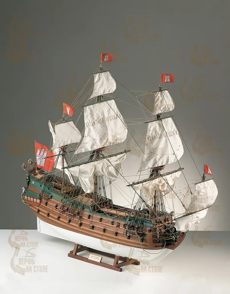 деревянная модель корабля Wappen Von Hamburg