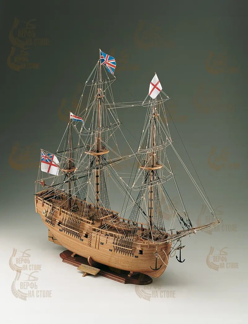 деревянная модель корабля HMS Endeavour (Corel)