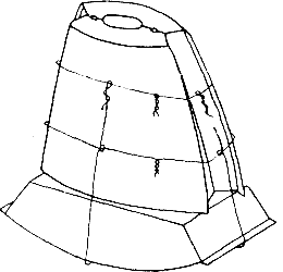 Собранная и подготовленная для литья известковая форма Собранная и подготовленная для литья известковая форма