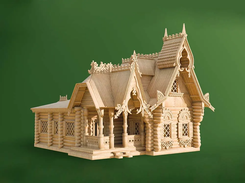 Усадьба по проекту Кузьмина 1878 года, 2240 деталей Усадьба по проекту Кузьмина 1878 года, 2240 деталей