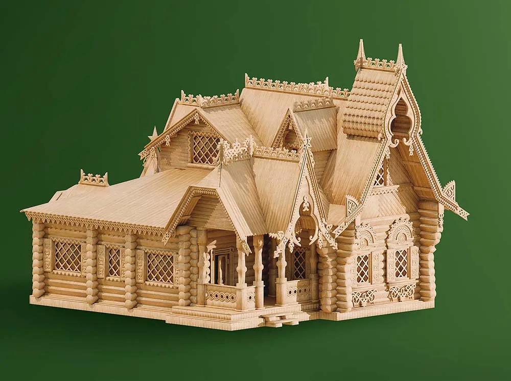 Усадьба по проекту Кузьмина 1878 года, 2240 деталей Усадьба по проекту Кузьмина 1878 года, 2240 деталей