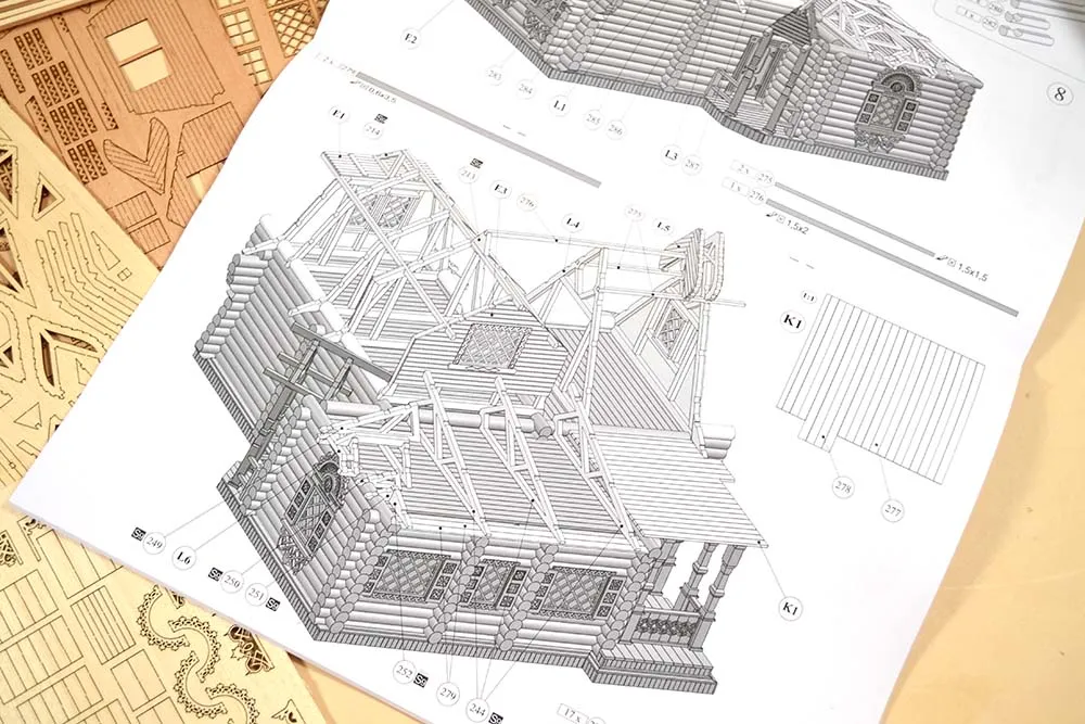 Усадьба по проекту Кузьмина 1878 года, 2240 деталей Усадьба по проекту Кузьмина 1878 года, 2240 деталей