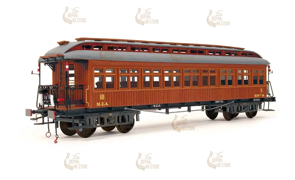модель паровоза Модель пассажирского вагона